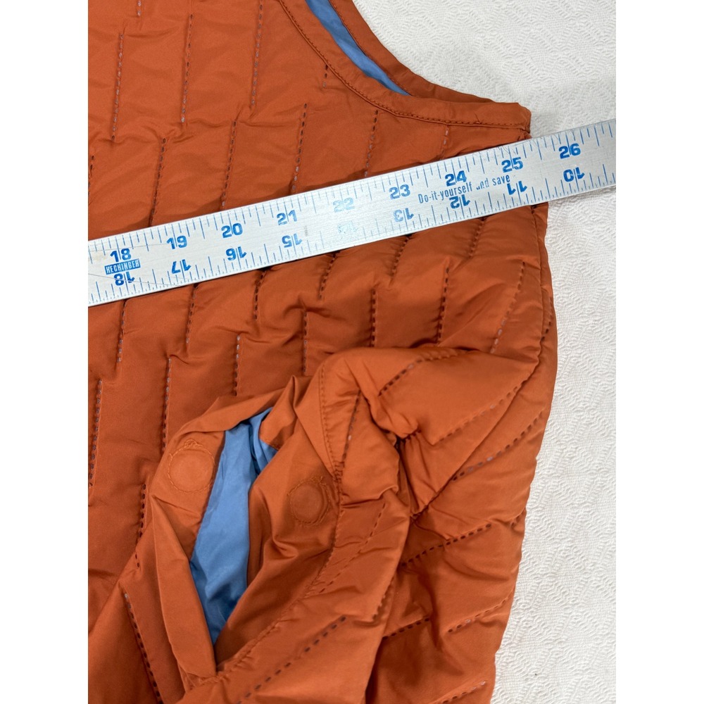 johnnie-O Vest Mens XL Belfry Harvest Orange Hunting Quilted Layer Full Zip EUC - Picture 5 of 9